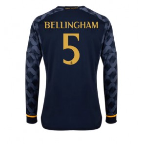 Lacne Muži Futbalové dres Real Madrid Jude Bellingham #5 2023-24 Dlhy Rukáv - Preč